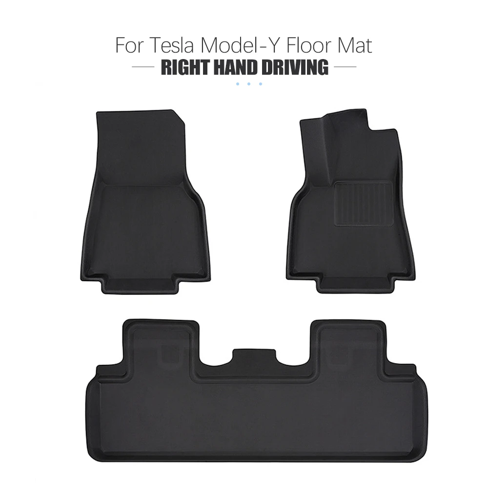 

Полноразмерные специальные напольные коврики для Tesla Model Y, водонепроницаемые Нескользящие модифицированные напольные коврики из ТПЭ XPE ...