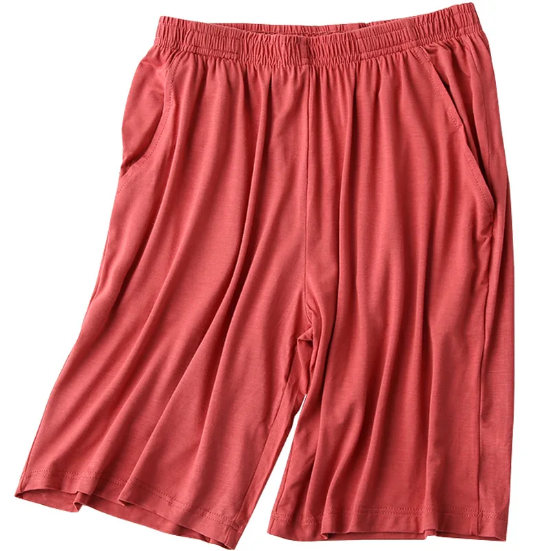 

Summer new modal female sleep pants thin single-piece shorts loose large size casual shorts pocket pants home pants bottoms