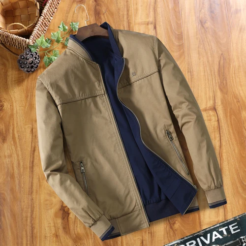 

Zoulv 2021 Double-Sided Middle-Aged Men Jacket Work Clothes Large Code Cotton Men's Coat Thin Autumn Winter Seasonal Work Wear