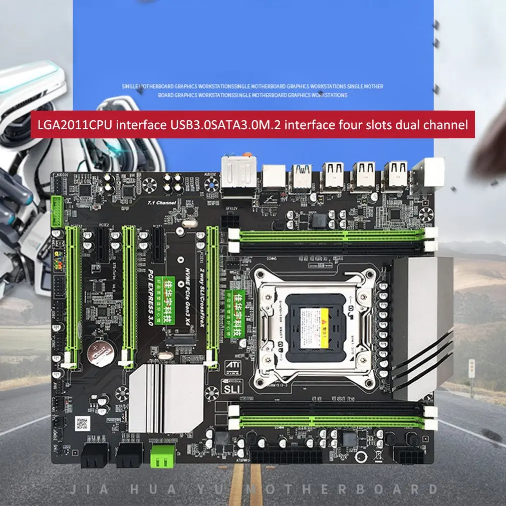 Online X79T DDR3 PC Desktops Motherboard LGA 2011 CPU Computer 4 Kanal Gaming Unterstützung M.2 E5-2680V2 I7 SATA 3,0 USB 3,0 Für Intel B75