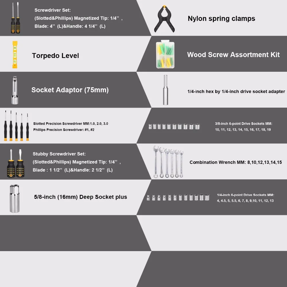 Набор ручных инструментов DEKO инструменты для обычного бытового ремонта с