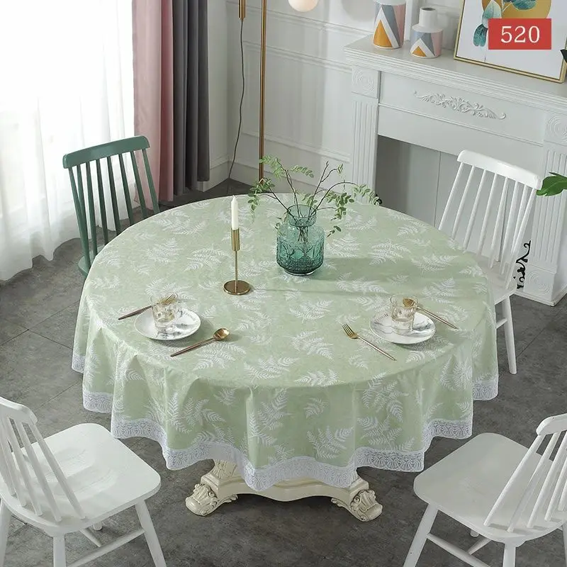 

PVC lace table cloth waterproof and mimeographed flower table cover, suitable for family wedding party decoration