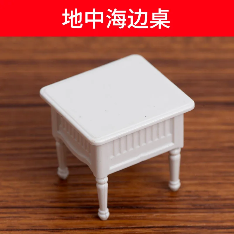 2pcs/4pcs 1:20 scale Miniature Dollhouse Furniture Model Table Chair Cabinet Shelf Architecture Model Accessories Home Layout images - 4