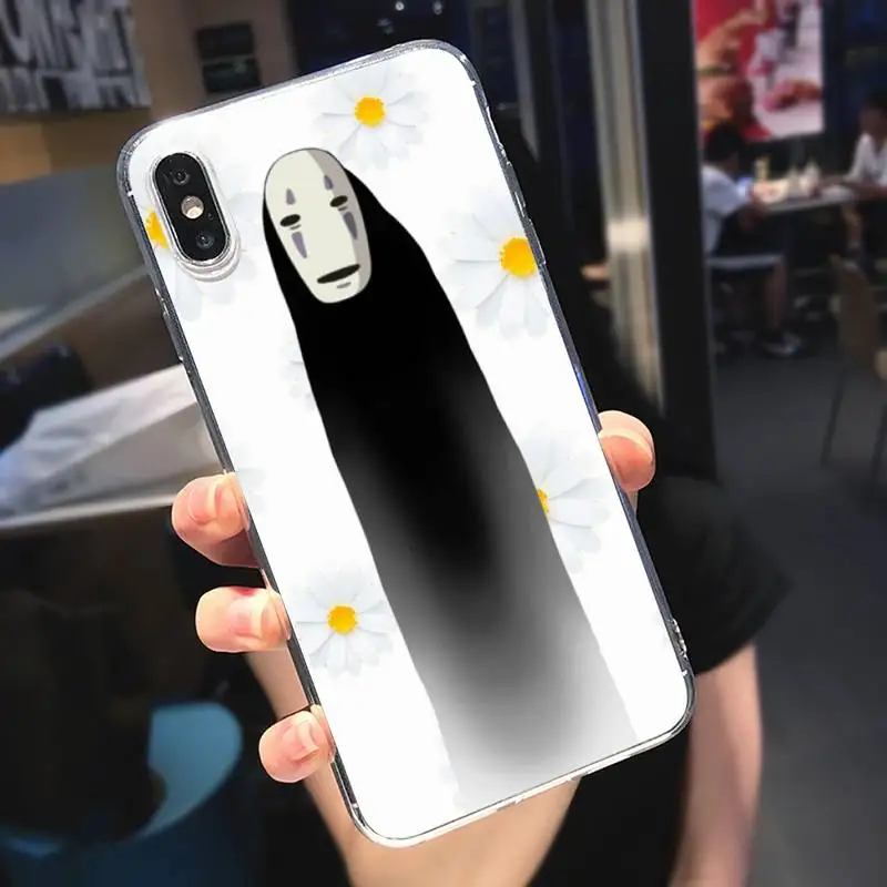 

Anime Spirited Away Faceless man Phone Case Transparent soft For iphone 5 5s 5c se 6 6s 7 8 11 12 plus mini x xs xr pro max