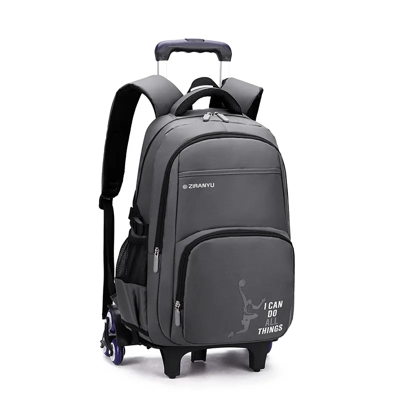 

Trolley School Bags 2/6 trolley school backpack Girls boys Backpack Wheels School Bags Detachable Children Rolling Backpacks