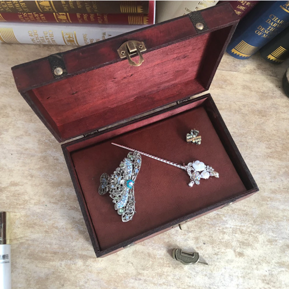 1 шт. винтажный деревянный ящик для хранения с сокровищами складной органайзер