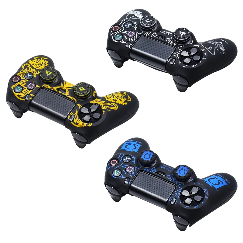 PS4/Slim/Pro Soft Silicone Rubs Case Cover For SONY Playstation 4 PS4 Controller Protection Pro Slim Gamepad | Электроника