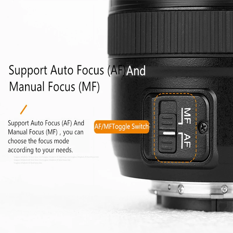 Объектив для камеры YONGNUO YN50 мм F1.8 MF YN 50 f/1 8 AF объектив апертура Автофокус NIKON D7500 D7200