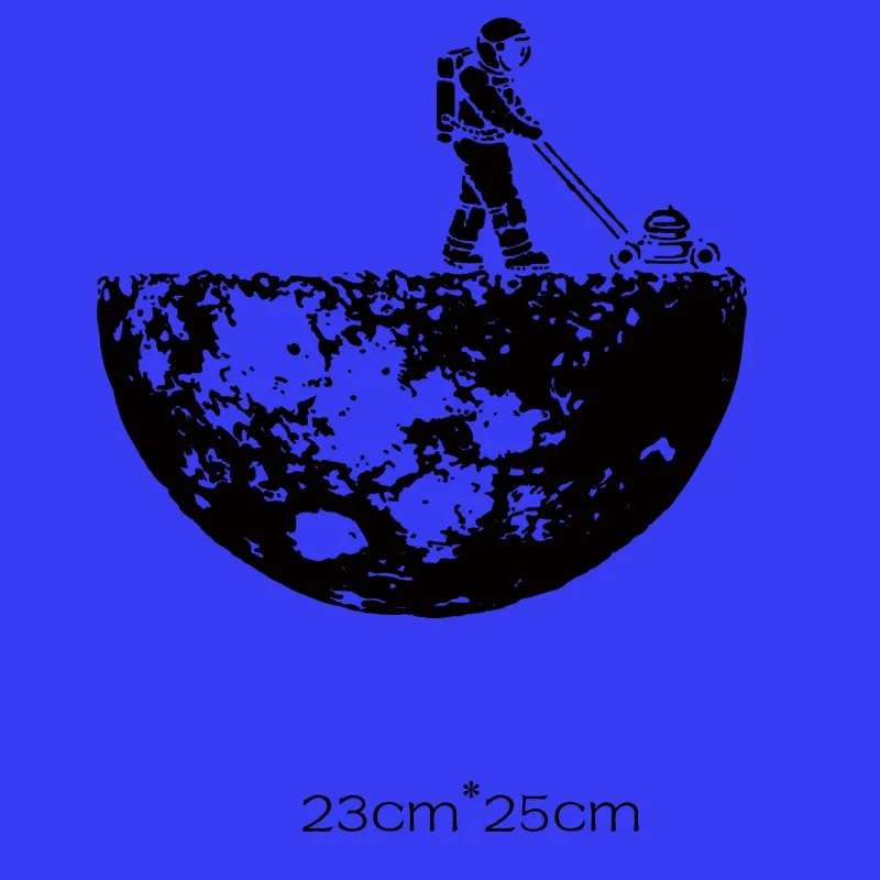 Астронавт и луну в полоску термо-Стикеры для одежды на одежде применения одного