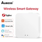 Умный шлюз Tuya Zigbee 3,0, хаб для умного дома, мост Smart Life APP, беспроводной пульт дистанционного управления, работает с Alexa Google Home