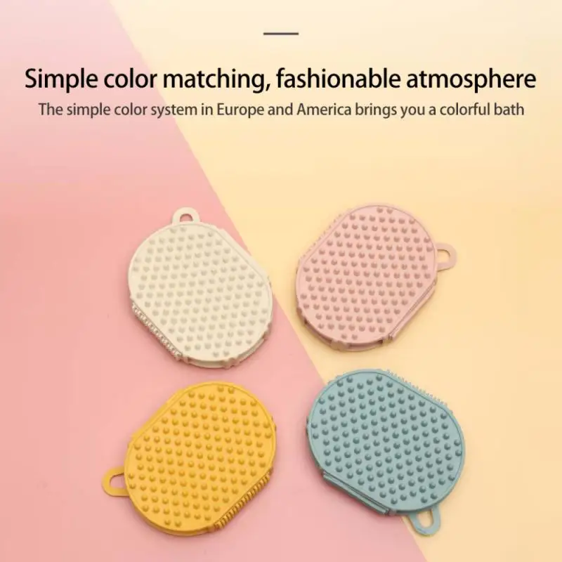 

Bath Body Brush Massage Brush Portable Exfoliating Shower Towel Head Silicone Back Cleaning Scrubber Home Bathroom Accessories