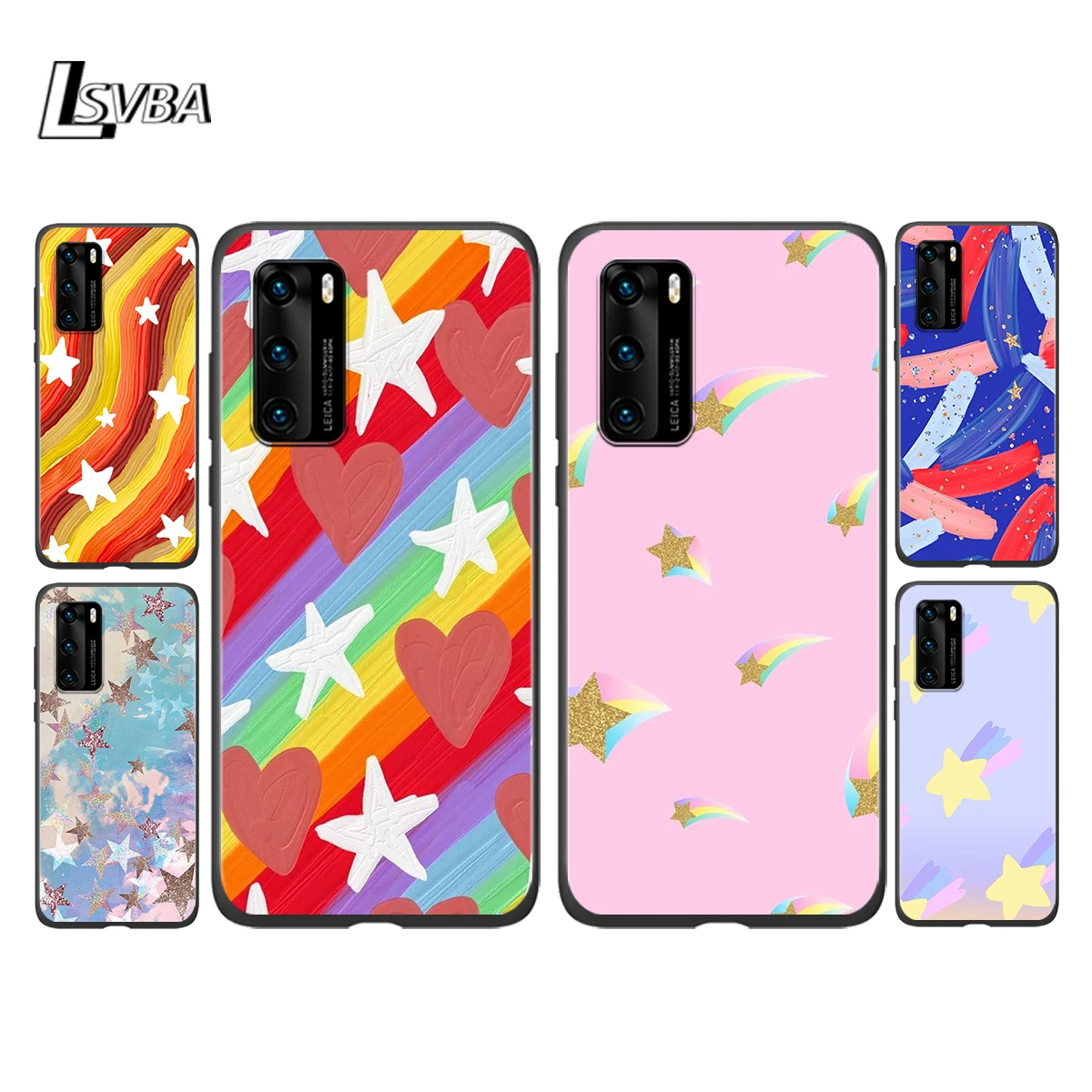 

Silicone Cover Cute stars For Huawei P 40 Pro Plus 30 20 10 9 8 Lite mini 5G 4G Pro 2017 2019 Phone Case