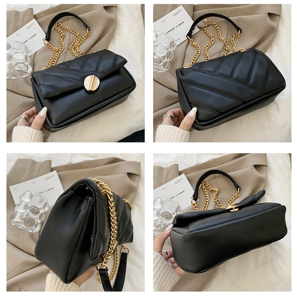luxury designer big ladies hand bags 2022 new soft shoulder bags for women fashion chains crossbody bag pu leather handbags free global shipping