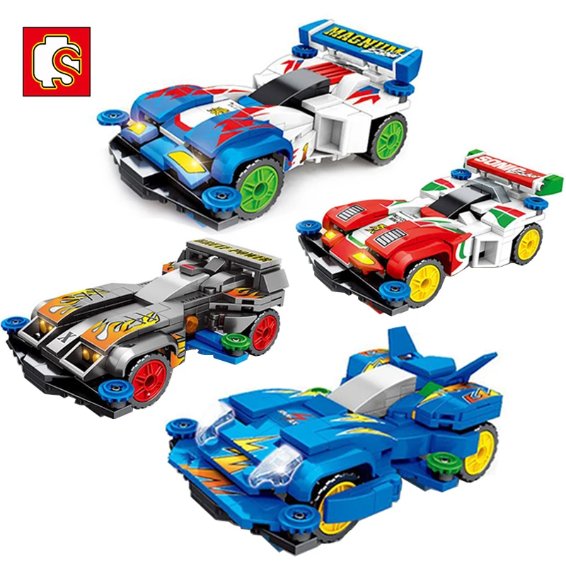 

Sembo Blocks 2 IN 1 Mini Transformation Super Car Compatible High-Tech Voiture Building Bricks Educational Toys Birthdays Gifts