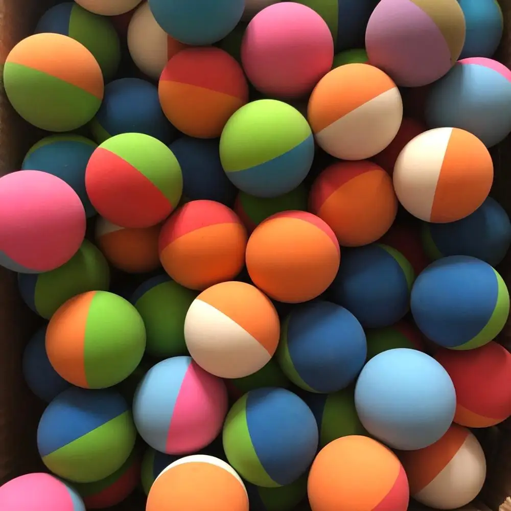 12 шт./лот 6 см прочный двухцветный ракетный шар сквош низкоскоростной резиновый