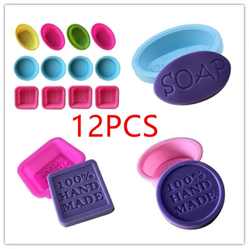 12PCS 3D цветок розы Силиконовые формы для мыла форма для шоколада Сделай Сам ручной работы Торт Шоколадные Конфеты выпечки формы ручной работы ремесло - Цвет: 12PCS