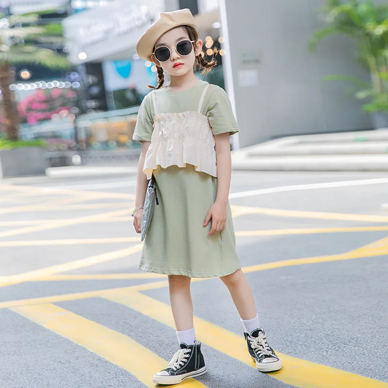 Детская одежда для девочек Сезон весна-лето Новинка 2020 года Модный детский