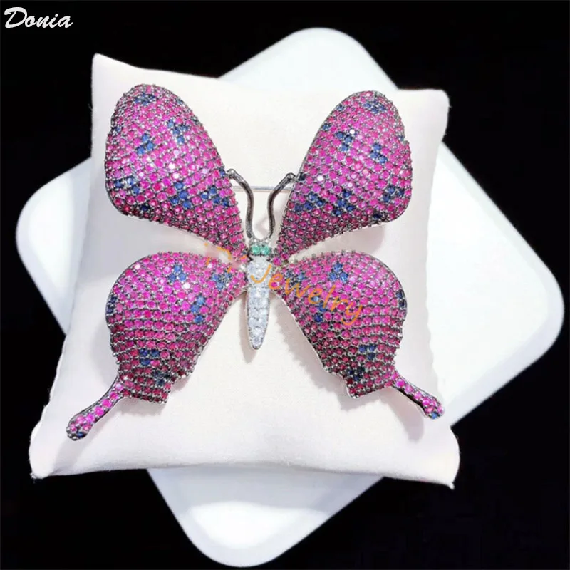 

Donia Jewelry Fashion new luxury colorful butterfly brooch copper micro-inlaid AAA zircon brooch ladies scarf pin high-end gifts