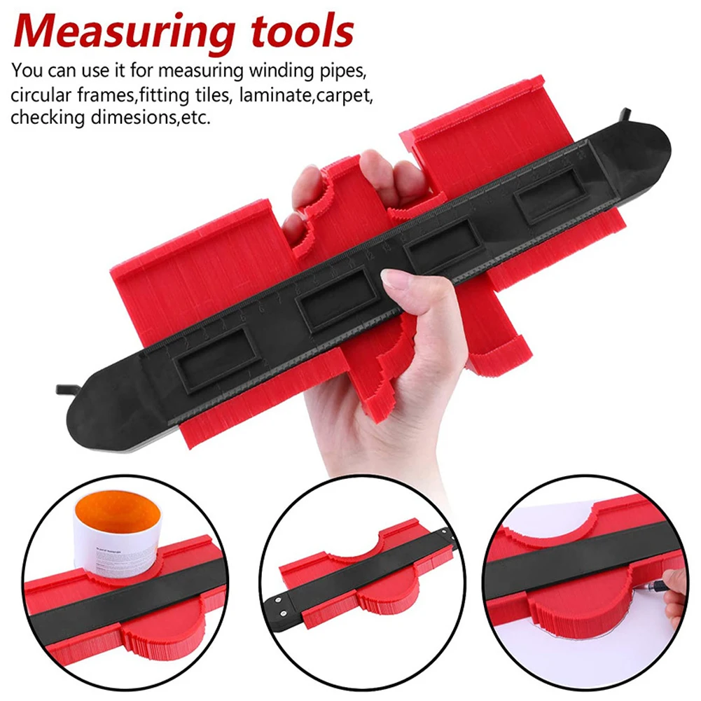 

10inch Portable Professional Gauge Woodworking Measuring Quick With Dual Lock Multipurpose Shape Duplicator Profile Tool