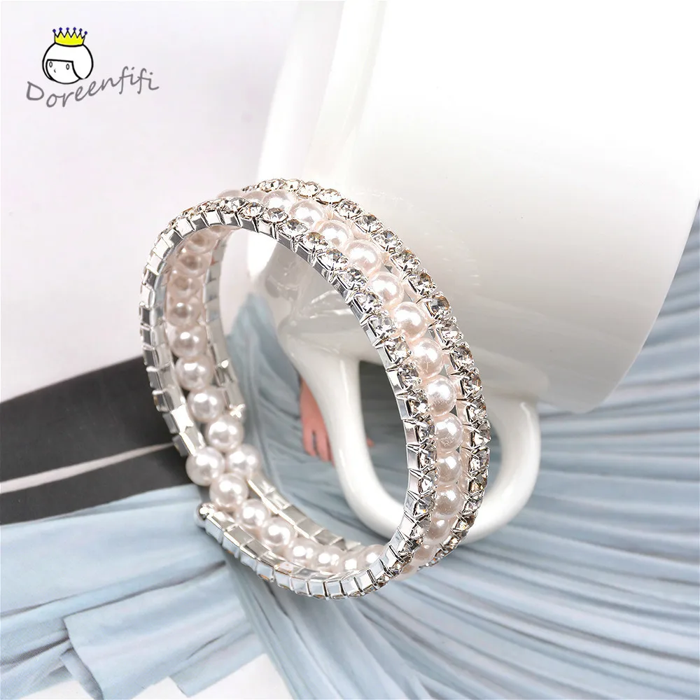 Лидер продаж женские браслеты из чешского розового золота с жемчугом Модные