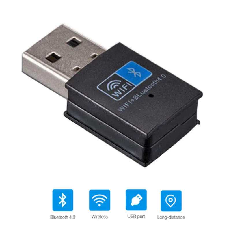 

AURUNW USB Wifi Bluetooth 4.0 Adapter Dongle, 150M Wireless WiFi Network LAN Card + Bluetooth V4.0 Adapter for Desktop Laptop PC