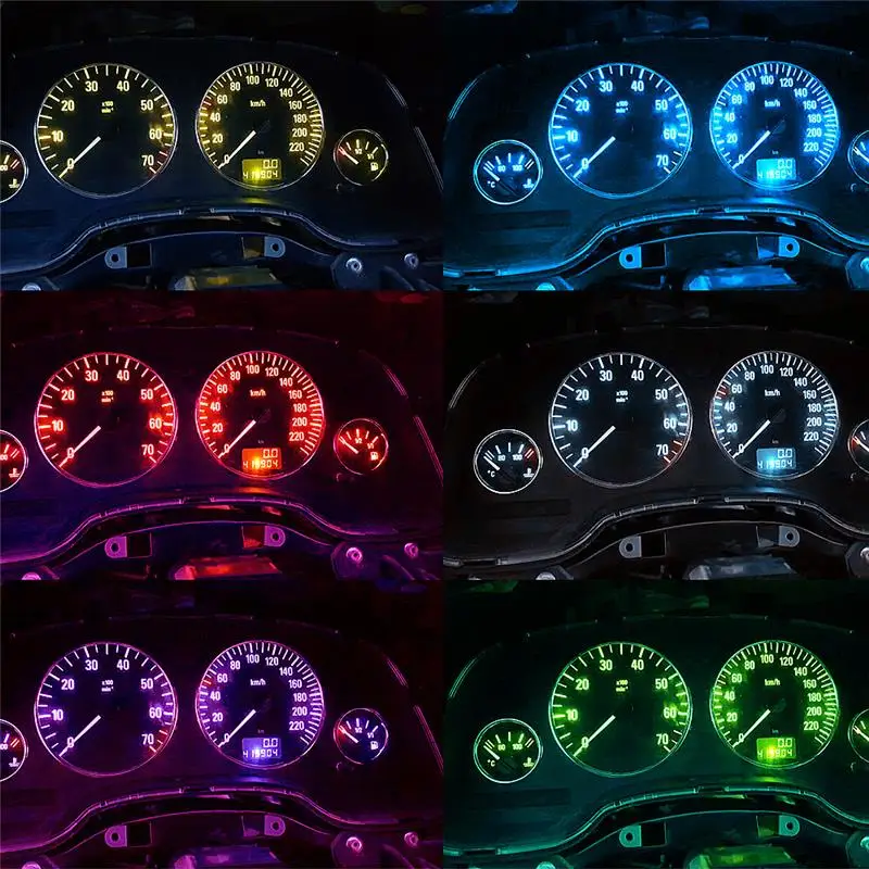 100x T5 Led W1.2W автомобильный светильник 3 SMD 3014 приборная панель измерительный прибор