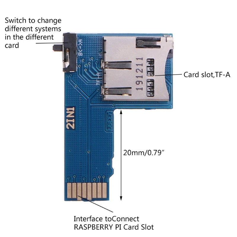 

Карта памяти Micro SD/TF R58A 2 в 1, защитный модуль, двойной системный переключатель для Pi B + 2B 3B