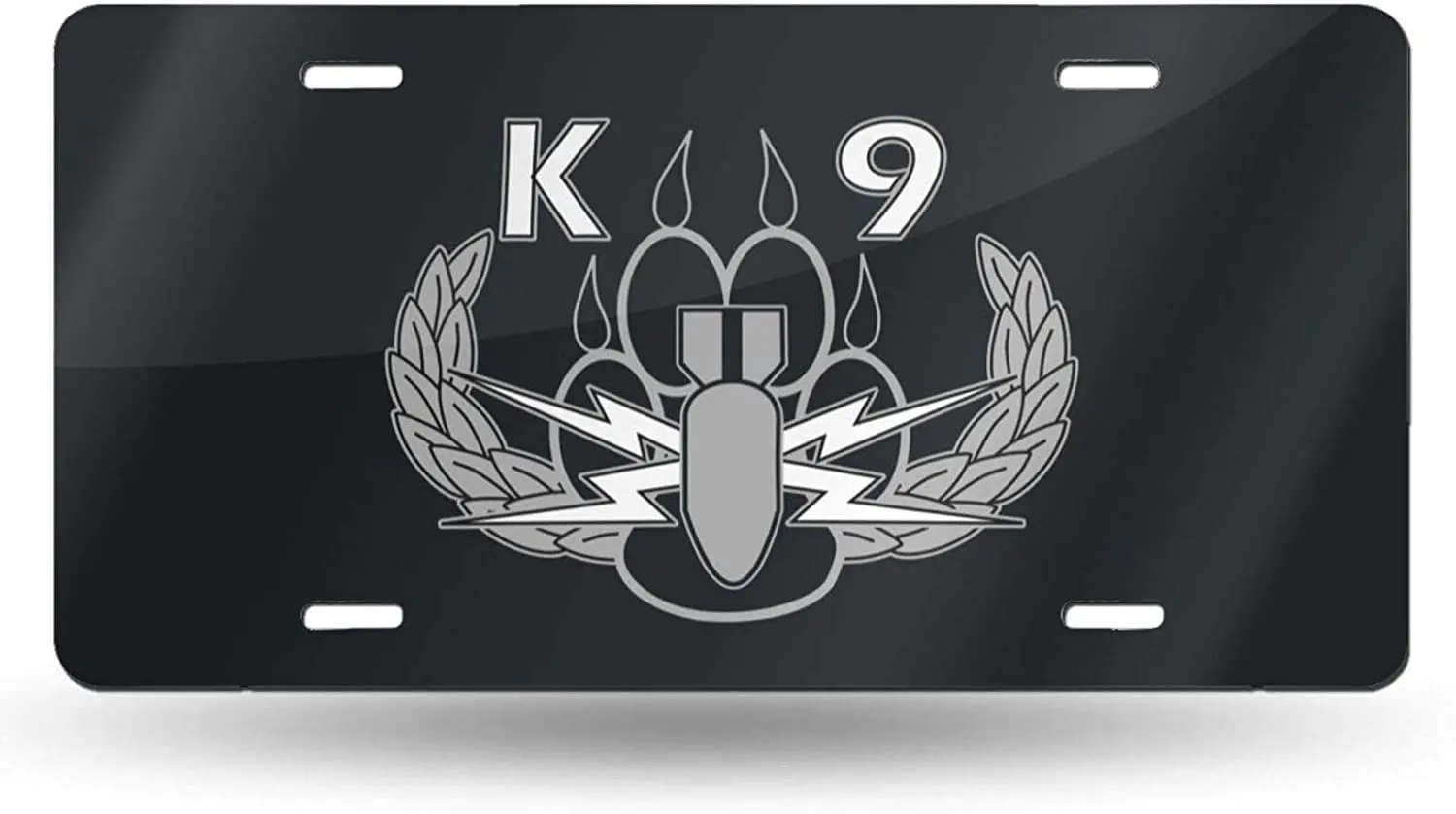 

Автомобильный металлический номерной знак FJE & EDMA K9, обнаружение взрывчатых веществ, 6X12 дюймов, с дренажными отверстиями, защита от коррозии