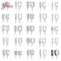 aaa cubic zircon 1 pair 925 sterling silver diy earring findings clasps hooks fittings making accessories jewelry