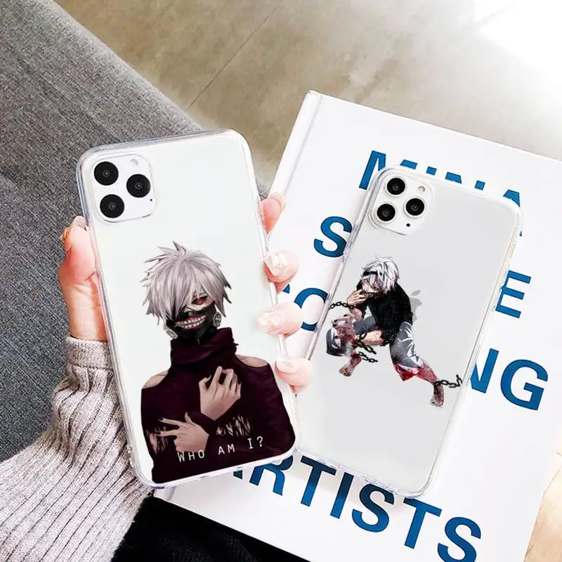

Tokyo Ghouls Phone Case Transparent Clear for iPhone 11 12 mini pro XS MAX 7 8 6 6S Plus X 5S SE 2020 XR