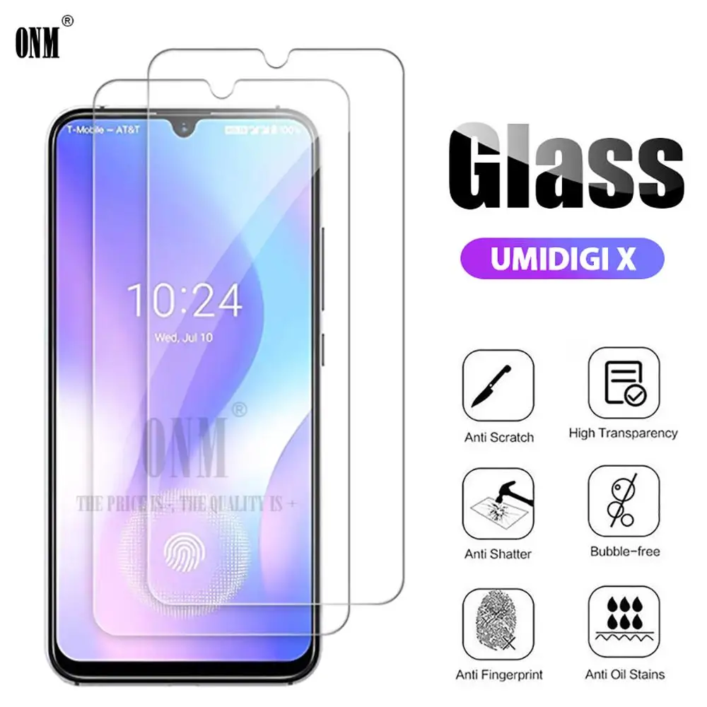 10 шт. закаленное стекло для UMiDIGI X защитная пленка экрана 6 35|Защитные стёкла и