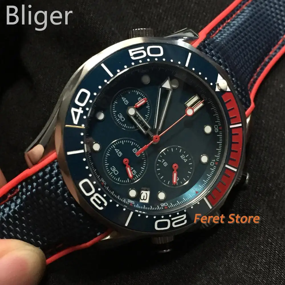 Часы мужские кварцевые с синим циферблатом 41 мм 24 часа|Кварцевые часы| |