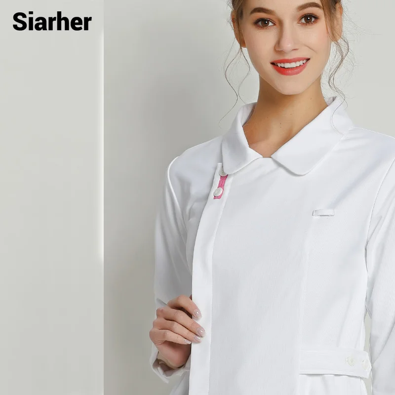 Одежда для медсестер модное облегающее летнее пальто с коротким рукавом и