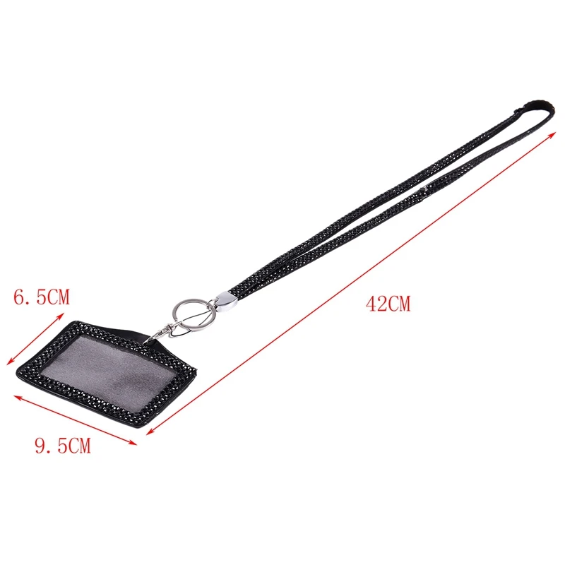 2 шт. Стразы Блестящий Кристалл на заказ шнурок вертикальный ID держатель знака