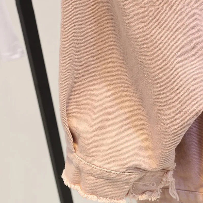 Женская джинсовая куртка бойфренда с буквенным принтом хлопковая Свободная