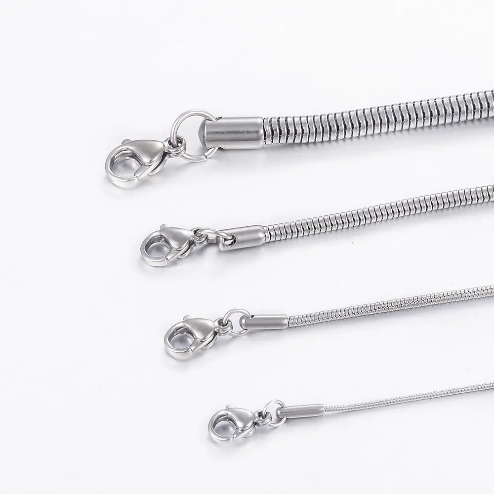 

Nunca desaparece colar corrente de cobra, de ao inoxidvel para homens e mulheres jias prova dgua de alta