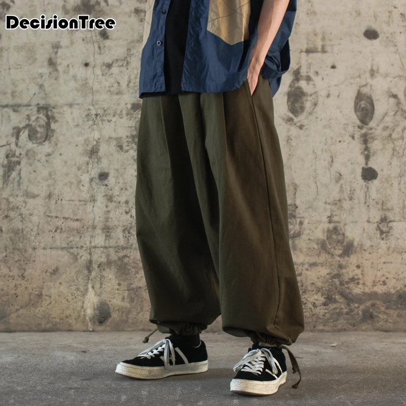 Штаны кунг фу мужские свободные шаровары из 2021 хлопка тренировочные штаны для