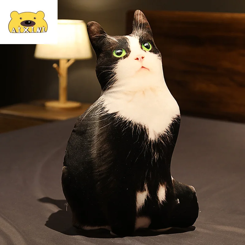 

1pcs Simulation Pet Cat Dog Plush Toy Plush Pillows Soft Stuffed Animals Cushion Sofa Decor Cartoon Plush Toys for Children Girl