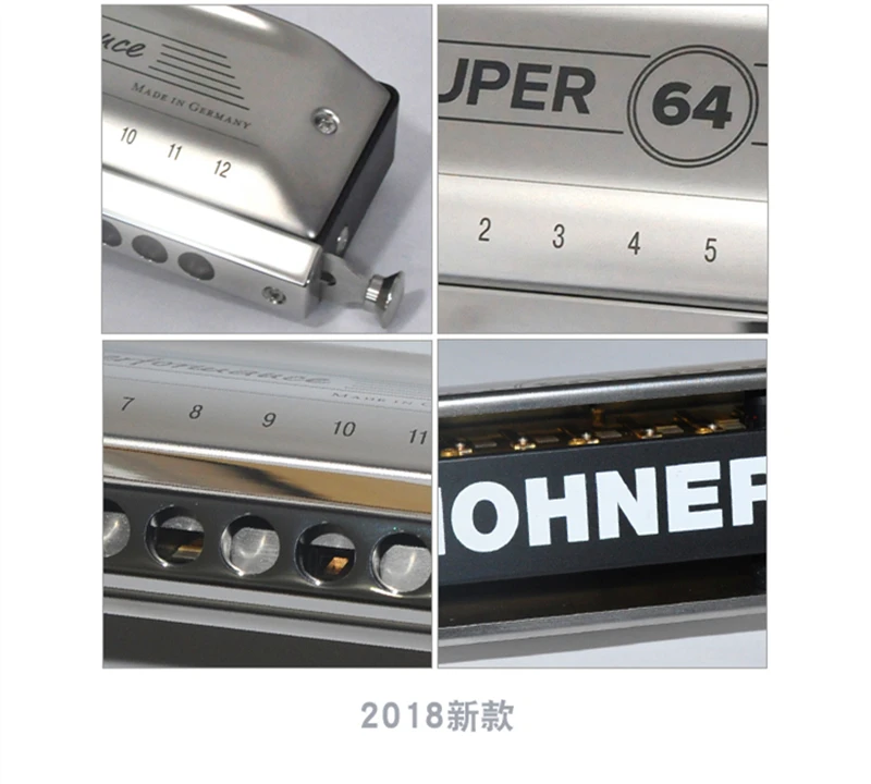 Новинка, Германия,, HOHNER, супер 64, хромоника, губная гармоника C ключом, армоника, рот, оган, губная гармоника, Хроматическая 1664, Хроматическая C