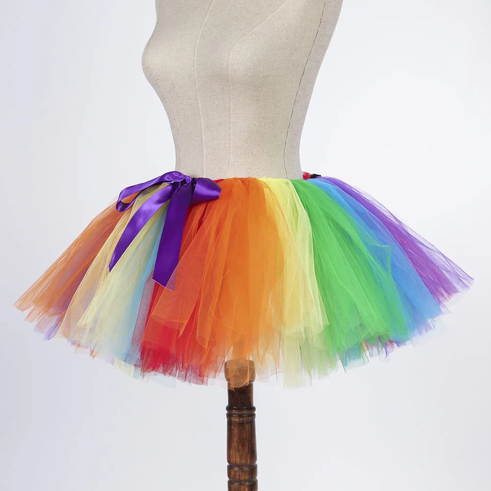 80 'Радужная Женская юбка-пачка выше колена костюм единорога для взрослых
