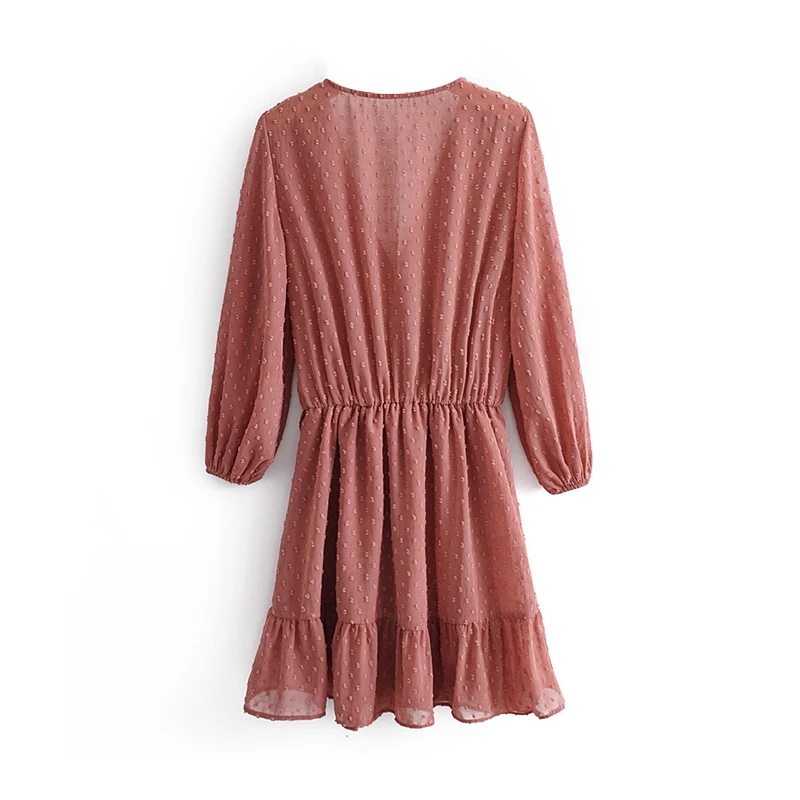 Женское кружевное шифоновое платье Boho мини пляжное с рукавами три четверти