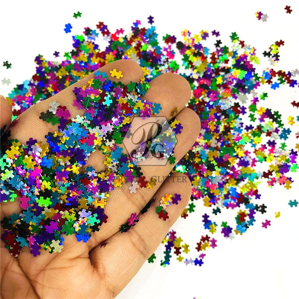 Красочные пазлы в форме пазла PrettyG 10 г блестки для смолы сделай сам искусство