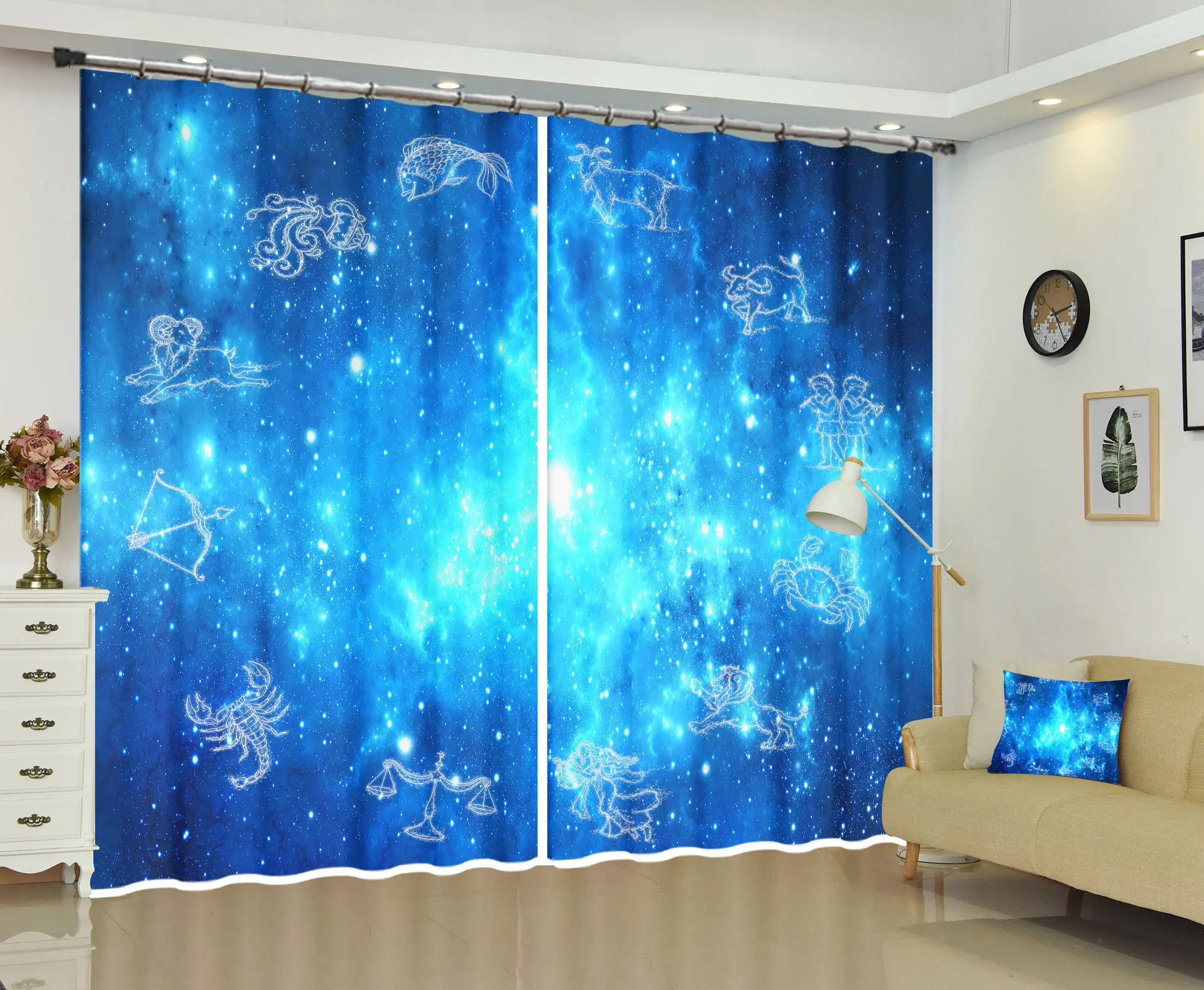 Космическая планета черная дыра личности 3D затемненные шторы на карту