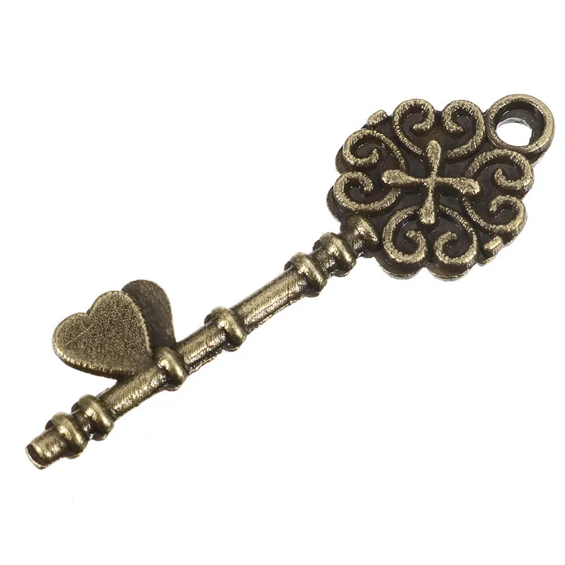 11 шт. античный винтажный Бронзовый подвесной ключ со скелетом необычный кулон в