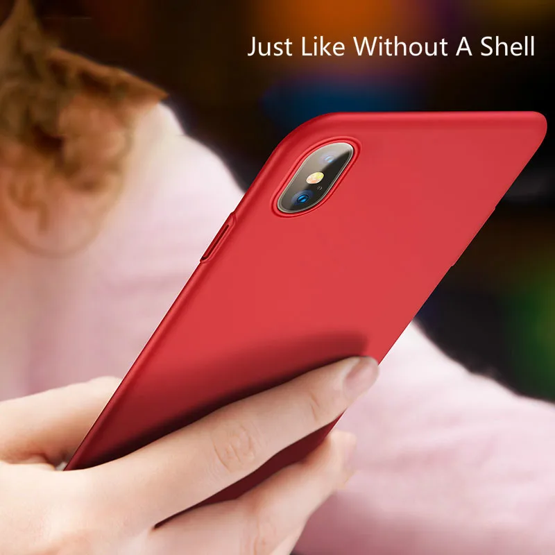 Ультратонкий чехол KISSCASE для iPhone X 7 8 Plus 6 6S матовые мягкие чехлы из ТПУ iphone 5 5S SE