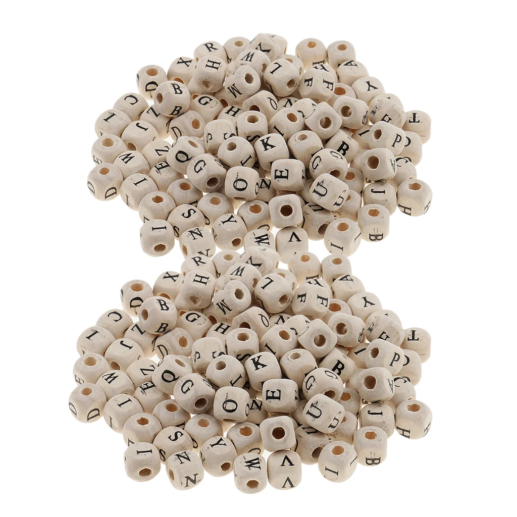 200 шт. Деревянный алфавит 10 мм|Наборы бусин и бисероплетение| |