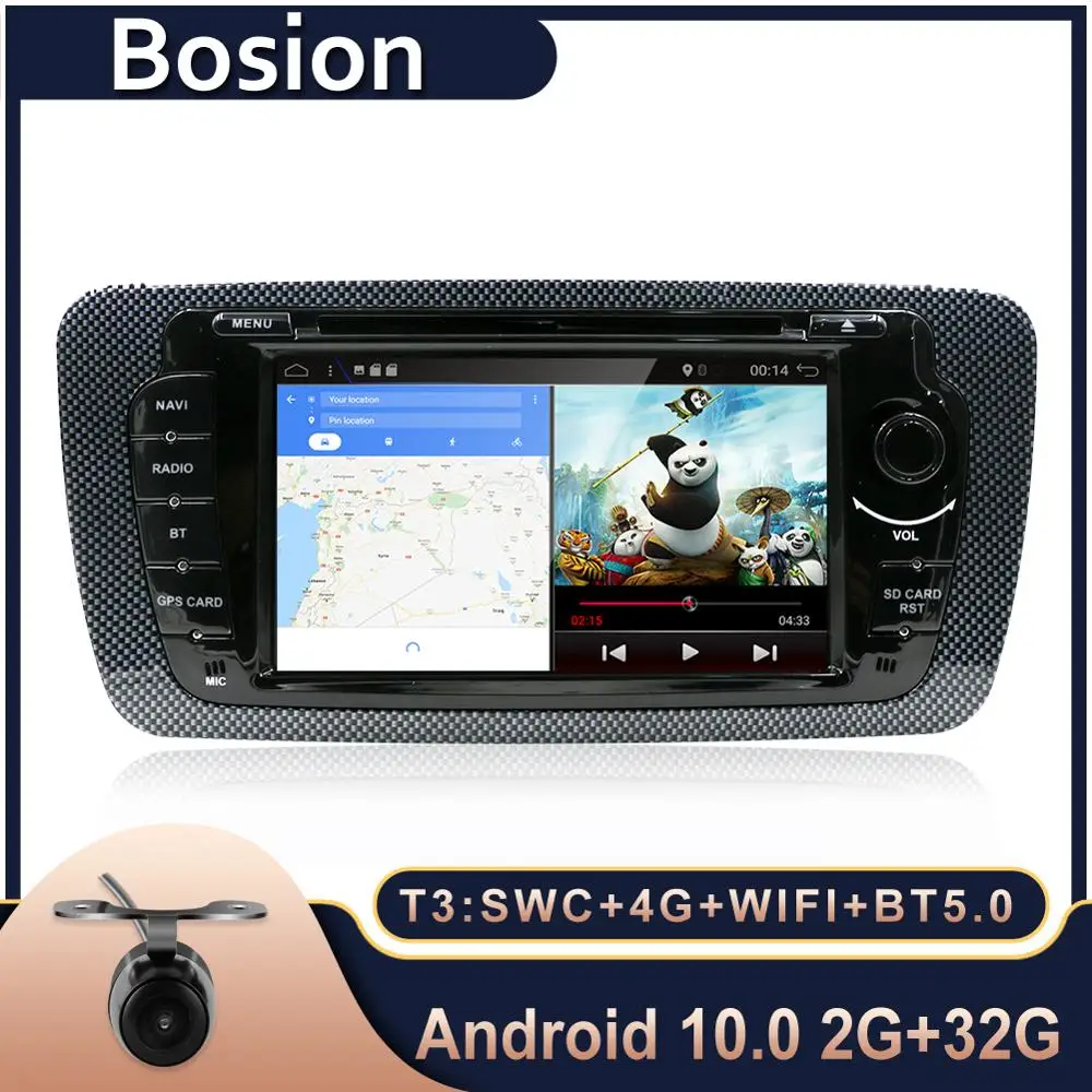 Автомагнитола Bosion 2 Din Android 10 0 мультимедийный видеоплеер с GPS навигацией для Seat Ibiza