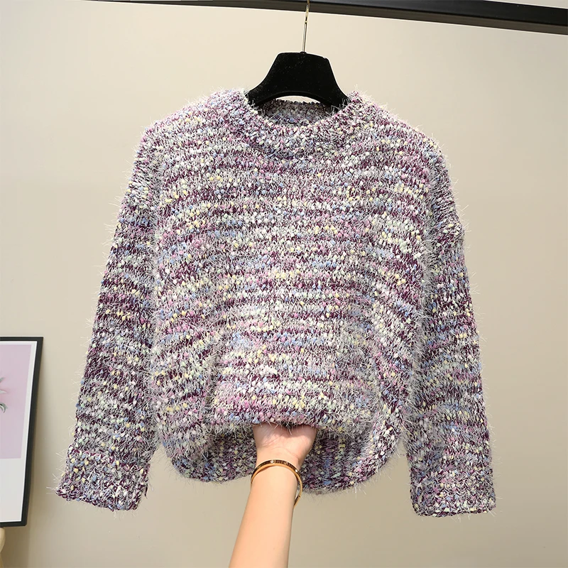 New Korean Fashion Winter Pullovers Female Loose Sweaters Colorful Knitted Jumper Pullover Pull Femme | Женская одежда