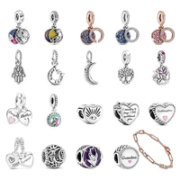 2020 new fashion all match high quality autumn and winter series charms female original shiny crystal heart family tree jewelry