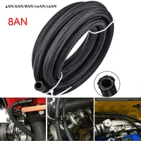 black fuel hose oil gas line an4 an6 an8 an10 an12 nylonstainless steel braided